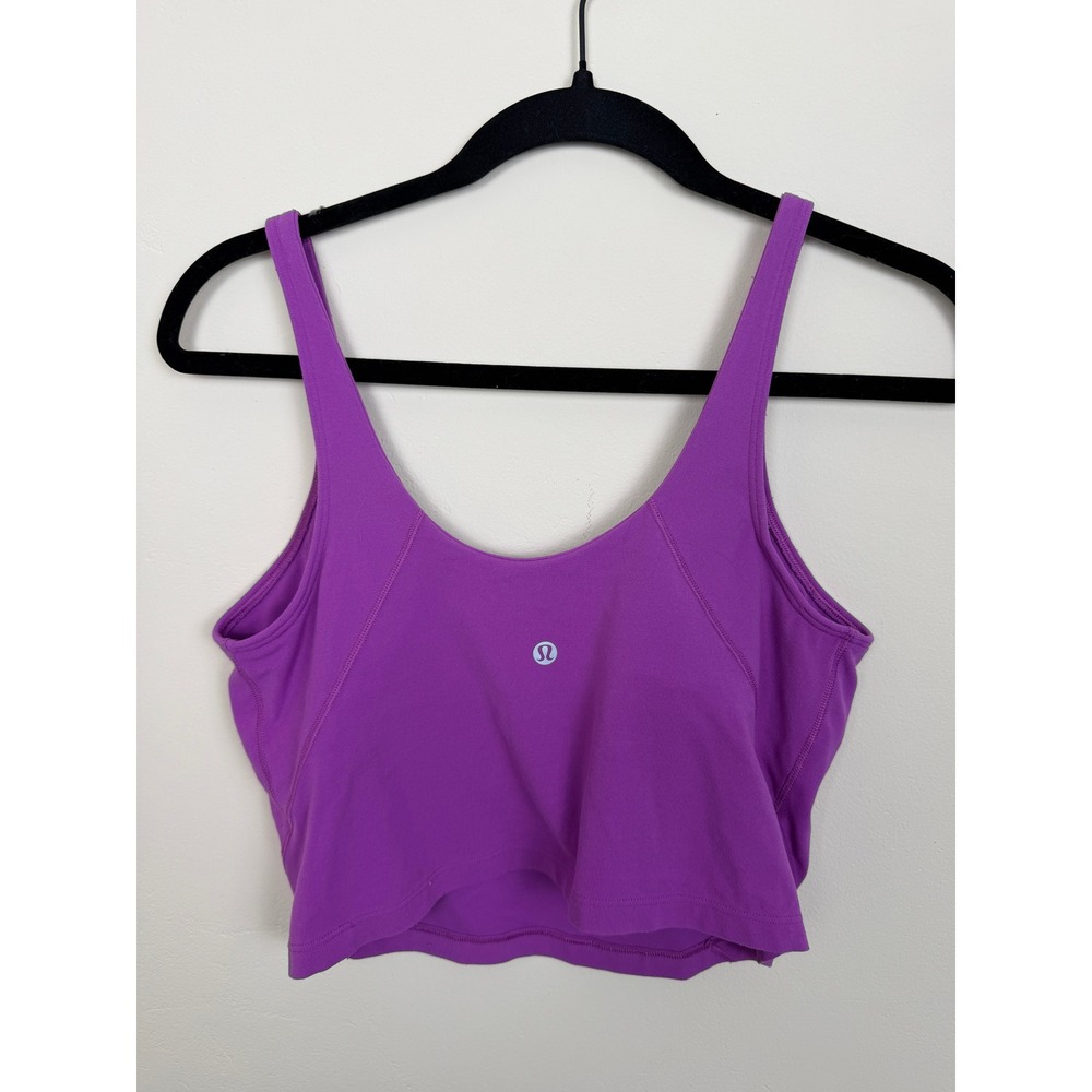 lululemon Align Tank Top Women's 10 Purple Built In Bra Racerback Yoga Athletic